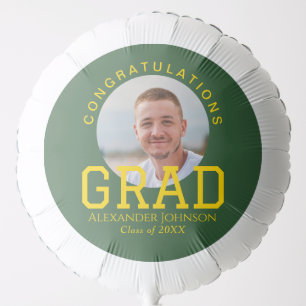 Green Congratulations Grad Photo Graduation Balloon