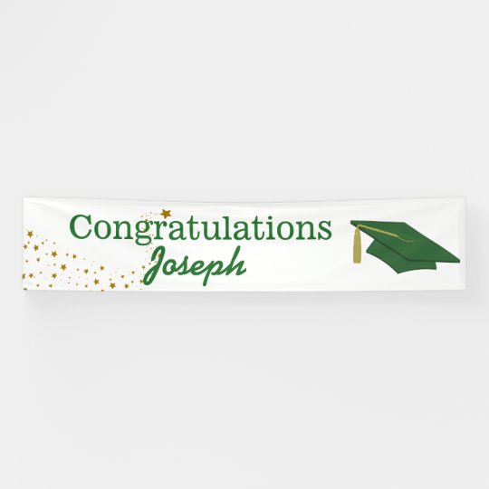 green congratulations graduate banner zazzle com