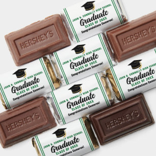 Green Congratulations Graduate Custom Graduation Hershey's Miniatures