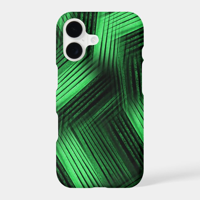 Green Contemporary Abstract Case-Mate iPhone Case (Back)