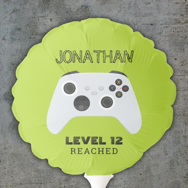 GREEN CONTROLLER GAMER LEVEL UP FAVOR BAG BALLOON (Creator Uploaded)