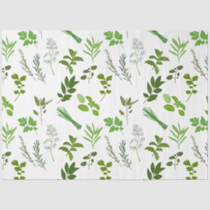 Green Cooking Culinary Garden Herbs Tissue Paper