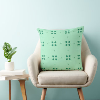 Green Cool Canvas Throw Pillow