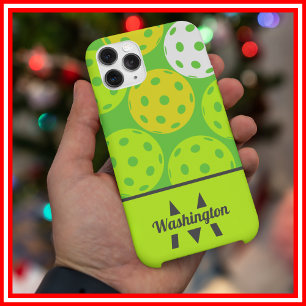Green Cool Modern Monogrammed Case-Mate iPhone 14 Case