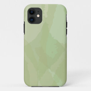 Green, cool, trendy watercolor abstract pattern iPhone 11 case