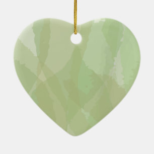 Green, cool, trendy watercolor abstract pattern ceramic ornament