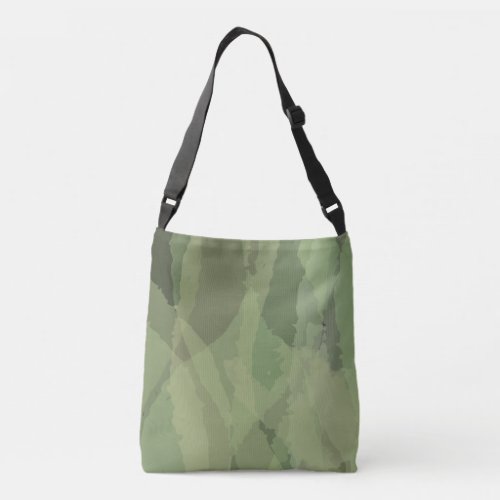 Green cool trendy watercolor abstract pattern crossbody bag