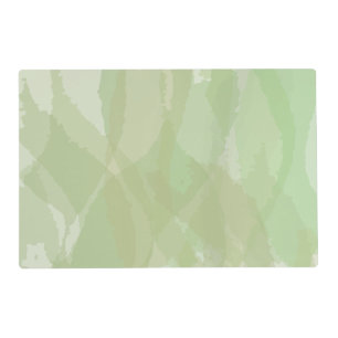 Green, cool, trendy watercolor abstract pattern placemat