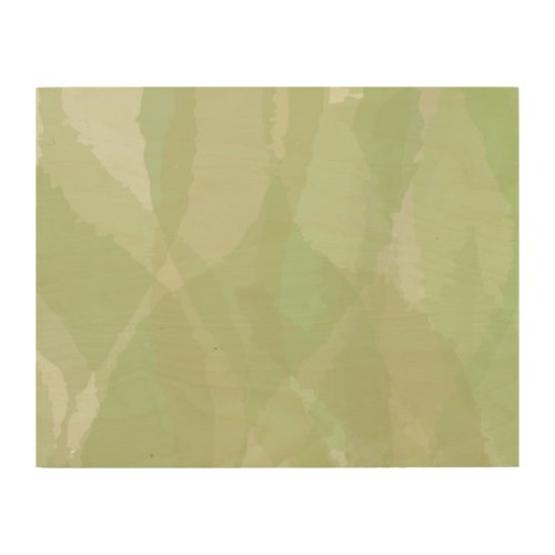 Green cool trendy watercolor abstract pattern wood wall art