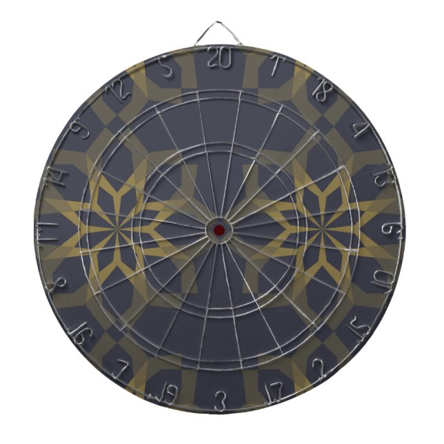 Green, cool, unique, trendy flower abstraction dart board (Front)