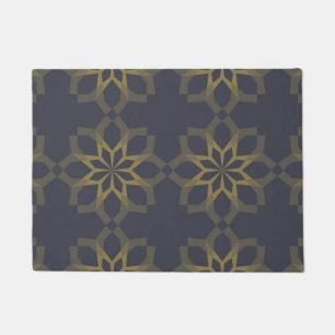 Green, cool, unique, trendy flower abstraction doormat