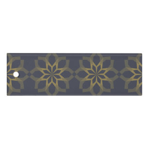 Green, cool, unique, trendy flower abstraction ruler