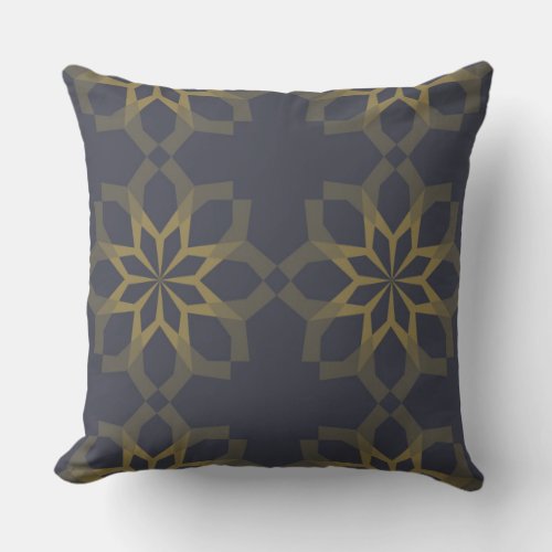 Green cool unique trendy flower abstraction throw pillow
