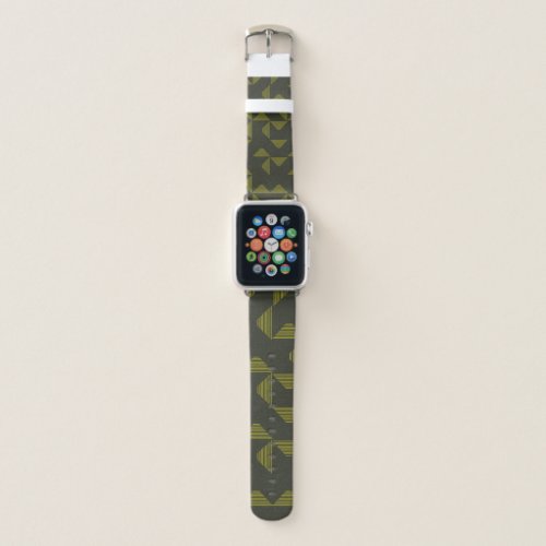 Green cool unique trendy triangles pattern apple watch band