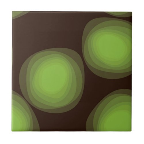 Green cool unique trendy urban flower abstract ceramic tile