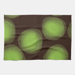 Green, cool, unique, trendy, urban flower abstract kitchen towel