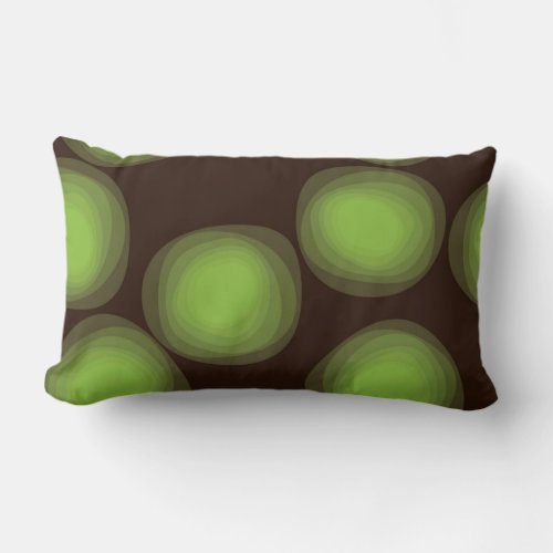 Green cool unique trendy urban flower abstract lumbar pillow