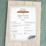 Green, Copper Pine Needles Eagle Court of Honor Flyer<br><div class="desc">A program flyer is a finishing touch for your Eagle Scout Court of Honor ceremony. Teal green and copper text and banner can be changed to other colors. Versatile for rustic forest green and brown color themes. Pine needles are beautiful for a rustic winter theme.</div>