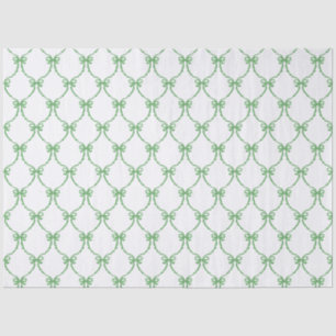 Green Coquette Merry Christmas Bows Tissue Paper