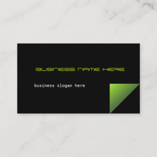 Green Corner Modern Business Business Card