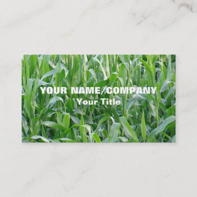 Green Cornfield Agriculture Business Card (Front)
