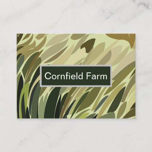 Green Cornfield Plant Nature Pattern Business Card