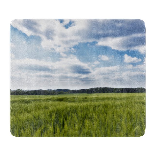 Green Cornfields and Blue Skies Cutting Board (Front)