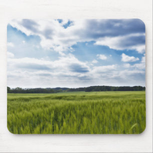 Green Cornfields and Blue Skies Mouse Pad