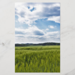 Green Cornfields and Blue Skies Stationery