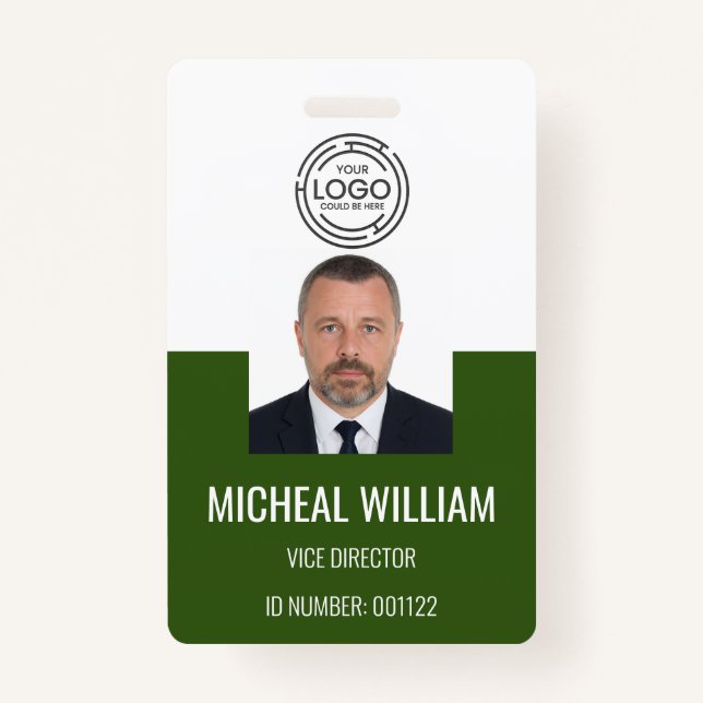 Green Corporate ID Badge  (Front)