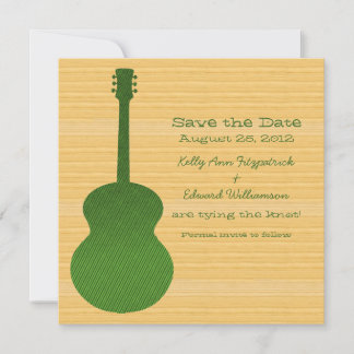 Green Country Guitar Save the Date Invite