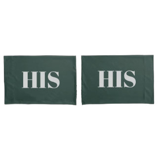 Green couple elegant modern family rustic decor pillow case