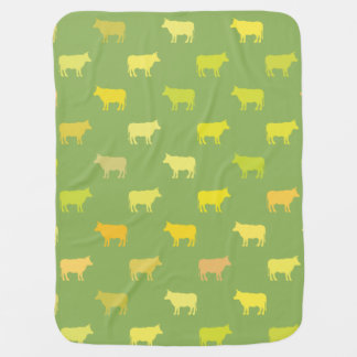 Green Cow Baby Blanket Gender Neutral
