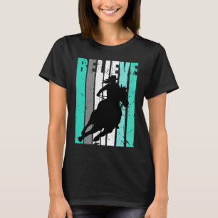 Green Cowgirl Barrel Racing Horse Riding Rider Rid T-Shirt