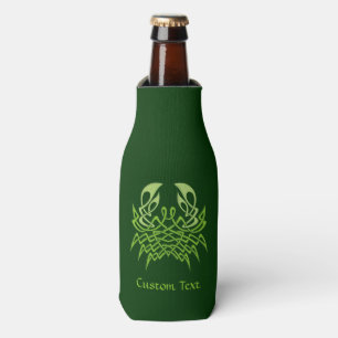 Green Crab Celtic Knot Bottle Cooler