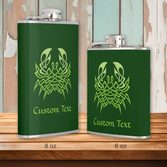 Green Crab Celtic Knot Flask (Creator Uploaded)