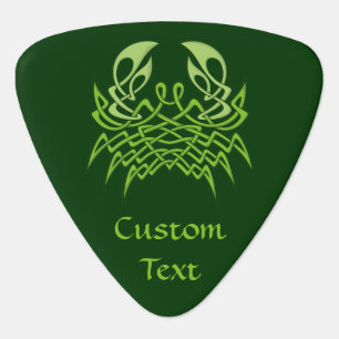 Green Crab Celtic Knot Guitar Pick