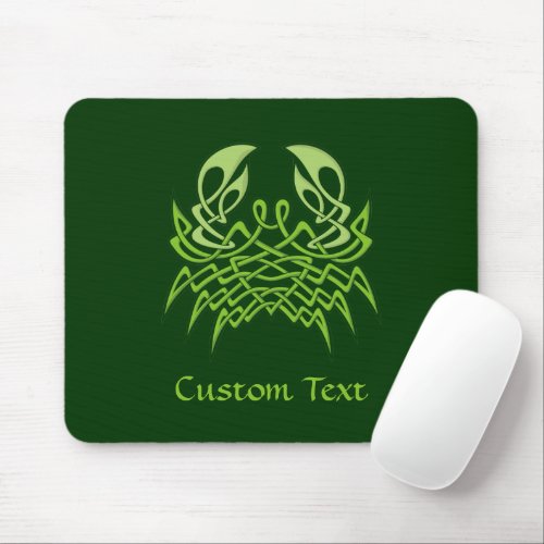 Green Crab Celtic Knot Mouse Pad