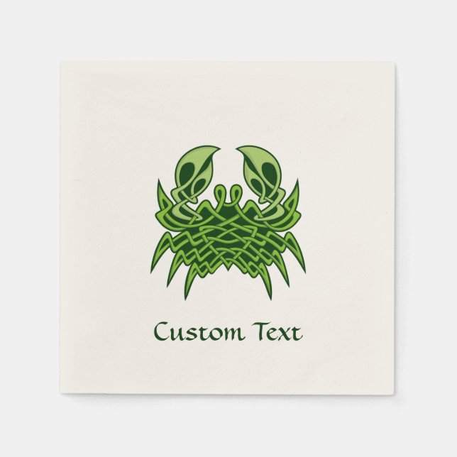 Green Crab Celtic Knot Napkins (Front)
