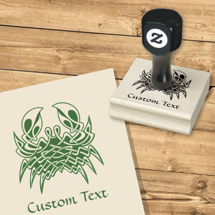 Green Crab Celtic Knot Rubber Stamp