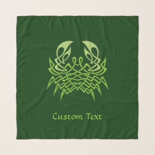 Green Crab Celtic Knot Scarf