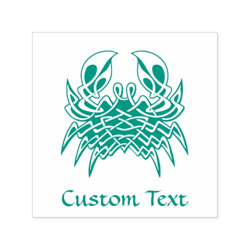 Green Crab Celtic Knot Self_inking Stamp