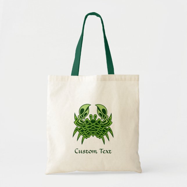 Green Crab Celtic Knot Tote Bag (Front)