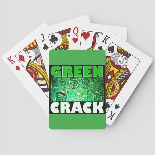GREEN CRACK POKER CARDS (Back)