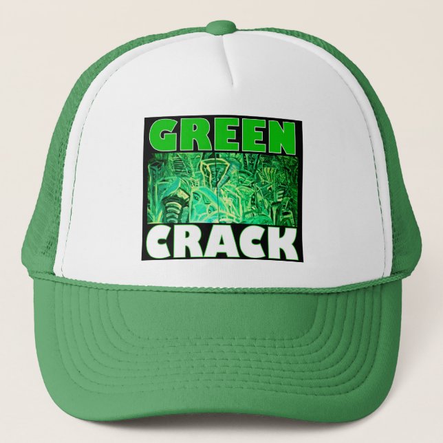 GREEN CRACK TRUCKER HAT (Front)