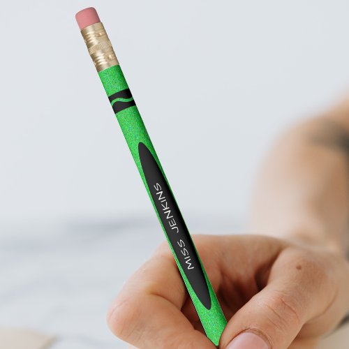 Green Crayon Teacher Pencil