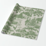 Green Cream Christmas Winter Wonderland Wrapping Paper