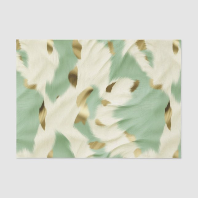 Green Cream Cowhide Tissue Paper (Front)