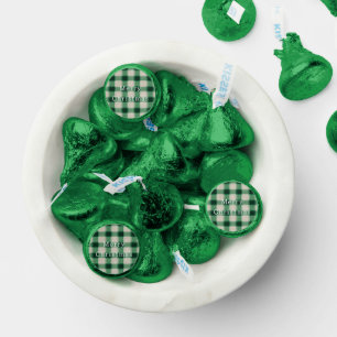Green Cream Plaid Hershey®'s Kisses®