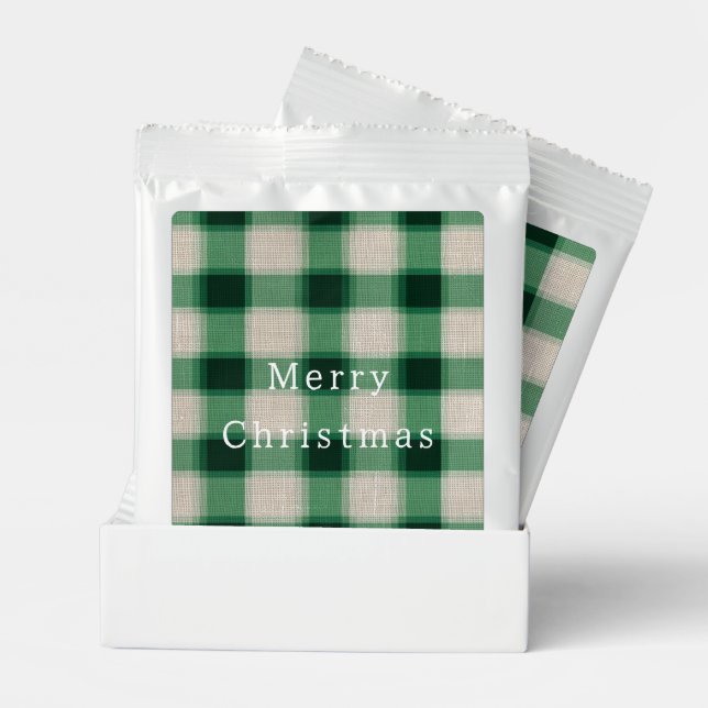 Green Cream Plaid Hot Chocolate Drink Mix (Pair)